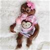 Binxing Yts Reborn Bambole Scimmia da 17 Pollici in Silicone Reborn Baby Dolls Morbido Corpo in Tessuto Bambola Realistiche 47 cm Fatto a Mano Regalo Per Bambini