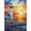 Artinhand Grandi puzzle per adulti 1000 pezzi faro in vetro colorato puzzle sfidante in legno regalo per amici famiglia decorazione casa puzzle