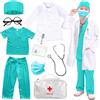 BNLIK 9 pezzi costume da medico per bambini: Carnevale valigetta medica per bambini, scatola di travestimento medico, con dottore, infermiera, gioco di ruolo, accessorio per carnevale, regalo per ragazzi e