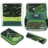 Herlitz Set di zaini per la scuola, 4 pezzi, 17 l, ergonomici, peso ridotto, classe 1, verde, 37 x 31 x 22 cm, Game Changer