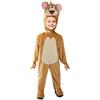 Ciao- Jerry Topo Costume Tutina Travestimento Originale Tom & Jerry (Taglia 1-2 Anni) Bambino Unisex, Marrone, 11726.1-2