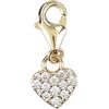 Depesche 11785-045 Charms Express Yourself - Ciondolo per collane e bracciali, Cuore, Placcato Oro, Come Piccolo Regalo