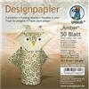 Ursus 22856899 - Paper Design Ambra, 50 fogli, 10 x 10 cm, stampato su entrambi i lati, Modelli/Colori Assortiti, 1 Pezzo