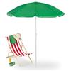 Relaxdays Ombrellone, Ø 160 cm, Pieghevole, Regolabile in Altezza, Protezione UV, Borsa da Trasporto, Spiaggia, Verde