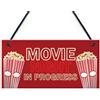 RED OCEAN Cartello da appendere alla stanza del cinema per la casa, regalo per ragazzi e ragazze, idea regalo per lui