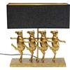 Kare Design lampada da tavolo Dancing Cows, nero, rettangolare, 44 cm motivo mucca, per decorazione soggiorno, corridoio, plafoni di lino, lampadina non inclusa