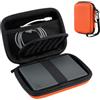ProCase Custodia Hard Disk Esterno 2.5'', Custodia Rigida per HDD SSD TOSHIBA Western Digital Maxtor WD KESU Seagate My Passport Hitachi Samsung Canvio Basics 500G 1TB 2TB 3TB 4TB -Arancione