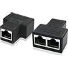 FNBR Sdoppiatore Ethernet, FNBR Splitter 2 Porte, Adattatore Cavo Ethernet RJ45 Femmina Femmina Sdoppiatore Rete Lan(2 adattarori)