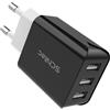 SCHITEC Caricatore USB da Muro a 3 Porte, 15W/3A Caricabatterie Presa USB Universale per iPhone 11 XS XR Samsung M20 S10 Huawei P30 P20 Lite, HTC, Tablet e Altro