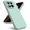 Oududianzi - Cover Compatibile con Xiaomi 15T Pro 5G [Cover in Silicone Liquido] [Interno in Microfibra] Gomma Gel di Silicone Liquido Antiurto Custodia - Menta