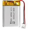 EEMB 3.7V 350mAh 702030 Batteria Lipo ricaricabile agli ioni di polimero di litio con connettore JST-Assicurarsi che la polarità del dispositivo corrisponda alla batteria prima dell'acquisto!!!