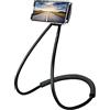 Chapter Seven Supporto universale per smartphone, da appendere al collo, supporto flessibile per telefono cellulare, rotazione libera fai da te per molteplici funzioni (nero)
