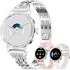 fitonyo Smartwatch Donna con Diamant,1,27 HD Smart Watch con Chiamate Bluetooth,3 Cinturini/SpO2/Pressione/Sonno/Passi/Calorie, IP68, 120+ Sportivo orologio donna smartwatch per Android/iOS,Argento