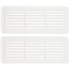 Haco Griglie di aerazione per porta, griglie per la ventilazione, bianco, 150 x 60 mm, confezione da 2