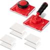 Cretosou 2 Pezzi Bordo per Verniciatura per Il Taglio, Tampone per Verniciatura Universale & Manuale, Rifinitore per Bordi di Vernice con 6 Tamponi di Ricambio (8, Rosso)
