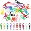 EASYKEENECOM 22 Pcs Cordino Trigger Moschettone Portachiavi Gancio Moschettone Rotante Moschettone In Lega Gancio Aragosta Colorato per Chiavi, Giocattoli Appesi