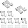 HASLED Porta Rasoio da Doccia - 8 Pezzi Ganci Autoadesivi in Alluminio - Supporto per Lamette e Asciugamani - Design Invertito Senza Foratura - Organizzazione Bagno