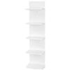 NIUBEST Scaffale da parete in legno a 5 ripiani, mensola verticale a colonna, organizer per la casa, mensola galleggiante decorativa da parete per camera da letto, soggiorno, toeletta (bianco)
