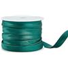 BENECREAT Nastro in Sbieco in Raso da 12.5 m Nastro in Sbieco per Rilegatura in Raso A Doppia Piega da 10 mm per Decorazione Cheongsam, Tubazioni di Cucitura di Abbigliamento, Verde Scuro