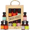 Thoughtfully Modern Gourmet Foods - Set Regalo 6 Salse BBQ - Mini Bottiglie - Kansas City, Bourbon, Habanero & Altro - Regalo per Uomo e Donna - Compleanno, Festa del Papà & Natale - 6 x 20 g