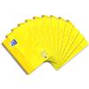 Oxford Touch Collegeblock A4 a quadretti con doppio bordo, 80 fogli, giallo, 10 pezzi