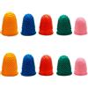 LAMXD 10 Pezzi Punte delle Dita in Gomma Ditali in Gomma per Ufficio Ditali in Silicone Pinze per Dita Spesse Riutilizzabili Protezione per le Dita con una Scatola per Contare Soldi Raccogliere Scrive