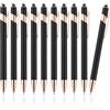 AOOSU Penne a Sfera Retrattili, 10pezzi Penna a Sfera, Penne Stilo Set Metallo 2 in 1, per Regali per la Stagione Delle Lauree per Colleghi, Amici e Compagni di Classe (Nero)
