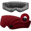 AiSleep Mascherina per Dormire, Upgrated 3D Mascherina Occhi per Dormire, Pressione Oculare Zero, Super Morbido e Confortevole per il Sonno, Viaggi, Pisolino, Meditazione-Rosso