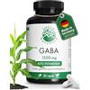 Green Naturals® GABA - Ad alto dosaggio 1.500 mg da fermentazione naturale - 100% vegano & senza additivi - Qualità tedesca - Testato in laboratorio - 180 capsule (3 mesi)