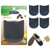 Unikstep 2 Paia di Cuscinetti per il Tallone Delle Scarpe, Tacchi in Gomma per la Riparazione Delle Scarpe, Cuscino e Protezione Antiscivolo da 3,5 mm di Spessore, Kit di Ricambio