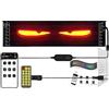 AMFUN Occhi Del Diavolo LED per Auto, 373mm*92mm Luce per Camion Impermeabile Ip65, Display a LED con Controllo APP e Telecomando, per Auto e Camion