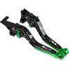 YIEBA Leva estendibile pieghevole regolabile per freno e frizione moto Per Z900 2017-2020 Z650 2016-2020 Accessori Moto CNC Alluminio(Verde+Nero)