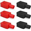 HERKINDNESS Copri Terminali Batteri, HERKINDNESS 6 Pezzi Copri Terminali Batteria, Tappi per Terminali Batteria Gomma, Coperchio del Terminale Della Batteria, per Automobili, Camion e Camper