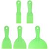 sourcing map Set di 5 raschietti per stucco in plastica flessibile, usa e getta, strumento per la pulizia della vernice, per spackling, rattoppatura e riparazione della pittura, verde
