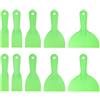 sourcing map Set di 10 raschietti per stucco in plastica flessibile, usa e getta, strumento per la pulizia della vernice, per spackling, rattoppatura e riparazione della pittura, verde