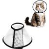 VOSSOT Collare Protettivo Gatto Anti-Leccamento, Leggero, Regolabile Trasparente, Collare Igienico Impermeabile Riutilizzabile Post-Operatoria, Bagno Toelettatura Gatti Piccoli Cani Collares 22-26cm