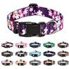 Mercano Collare per Cani, Morbido Regolabile Leggero Comfort Collari per Cani, Gatti, Cuccioli di Taglia Piccola Media Grande (M, Fiori Rosa)