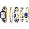 TIME100 Locatis Gift Set, Present.Women's Watch and Bracelet, Gift Packaging, blue