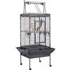 Yaheetech Gabbia Voliera Metallo per Pappagalli 81,5 × 77 × 174 cm Nero