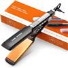 Faszin Piastra per Capelli Professionale in Titanio Larga 42mm, Nero