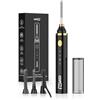 COPPA Piegaciglia Riscaldato, LP-1 Lipstick Type Piegaciglia Elettrico 3-in-1 con 3 Testine e 3 Modalità di Curling & 3 Temperature - Riscaldamento Rapido in 5s per Neofiti e Make-up Artist, Nero