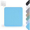 Huamirra Tappetino Doccia, 80 x 80 cm Tappetino per Doccia Quadrato con Ventose, Tappetini Antiscivolo in PVC, Tappetini per Sauna Quadrato Antiscivolo, Lavabile in Lavatrice, per Sauna, Blu mare