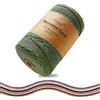 FOSER Filato macramè di alta qualità, 3 mm x 200 m, filo di cotone, per decorazioni fai da te, decorazione da parete (verde profondo)