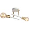 WOTTES Lampada da soffitto Industriale Retrò Sputnik Lampadario moderno, 2 luci E27 Plafoniera in Metallo Illuminazione Interna Vintage per Soggiorno, Camera da letto, Cucina