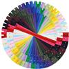 DOITEM 72pcs 15cm 25cm 35cm Cerniere a Spirale in Nylon Multicolore per Cucito e Artigianato 24 Colori