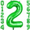 OFFCUP Palloncini Compleanno Verde 101 CM, Palloncino Numero 2, Foil Palloncini Numeri, Giganti Palloncini Numeri, Decorazioni Festa Compleanno, Gonfiabili Pallone per Anniversario
