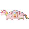 FANTASK Montessori Busy Board 11 in 1 con Blocchi di xilofono Abaco per la promozione precoce, Giocattolo educativo per Le abilità motorie Fini, Sviluppo per Bambini a Partire da 1 Anno (Rosa)