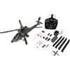 Amewi Apache AH-64D CP Elicottero 6G/3D RTF verde, con telecomando, batteria, cavo di ricarica, accessori