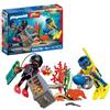 PLAYMOBIL | City Action | Polizia Subacquea con Tesoro | 2 Personaggi con Scooter e Creature Marine | Stimola la Creatività | Giocattolo per Bambini dai 4 Anni in su | 72078