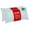 PIKOLIN Set 2 Cuscini Letto Matrimoniale in Fibra Dermoprotettiva - Guanciale Letto con Fodera in Cotone Traspirante e Lavabile con Trattamento Aloe Vera - Bassa Rigidità - 75 x 40 cm